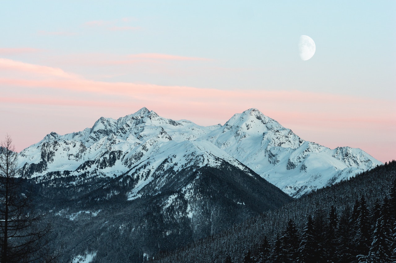 Snowy mountain peaks representing lasting security